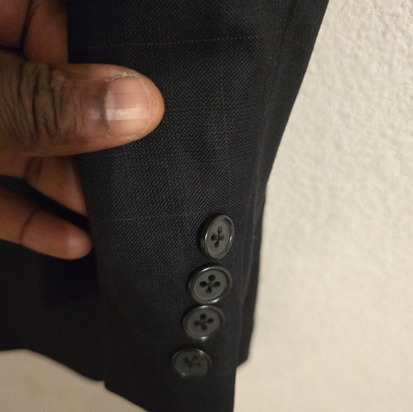 Vintage Hart Schaffner Marx Sports Coat Men 46R Navy Blue  2button Union - Picture 5 of 11